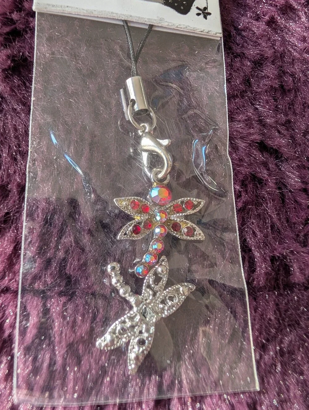 Cell Phone Charm Blingy Dragonfly NIP